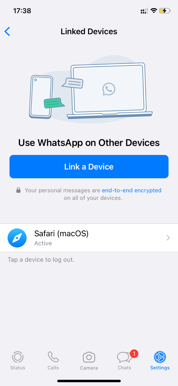 How to check devices logged in your WhatsApp: Screenshot 1