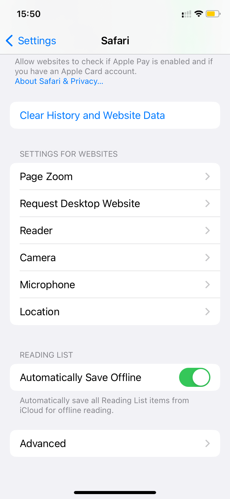 Clear the history, cache, and cookies from Safari on your iPhone