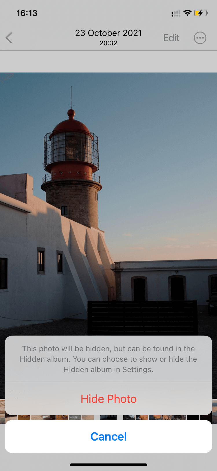How to hide iPhone photos in the Photos app: Screenshot 2