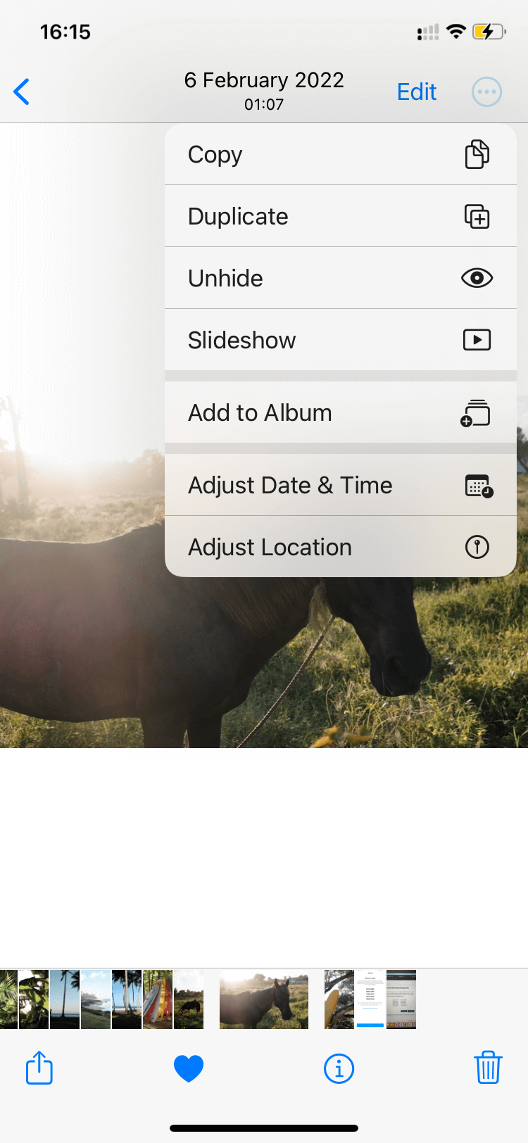 How to unhide your photos in the Photos app: Screenshot 1
