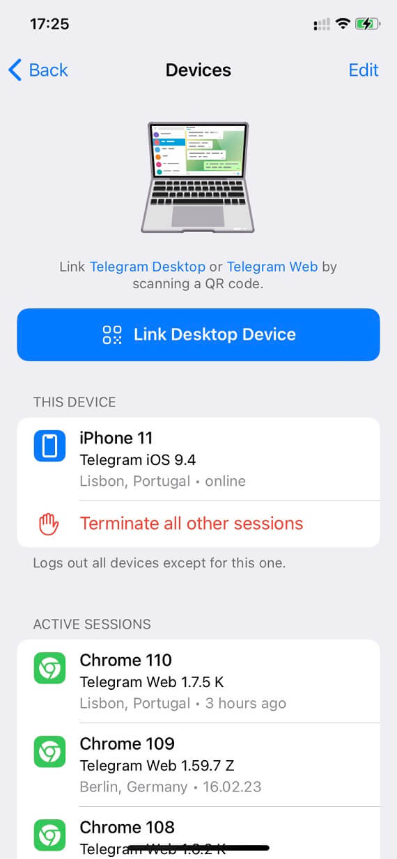 Finally we can remove/disable recent contacts from Telegram in the Share  Sheet : r/ios