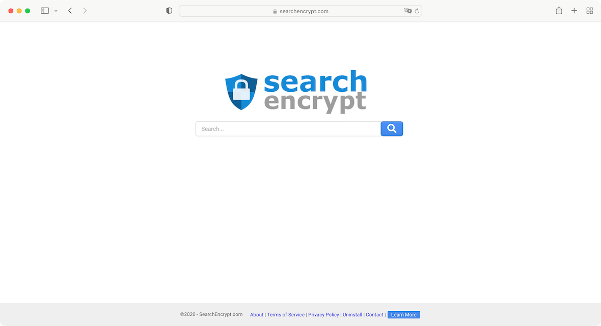 The Search Encrypt website