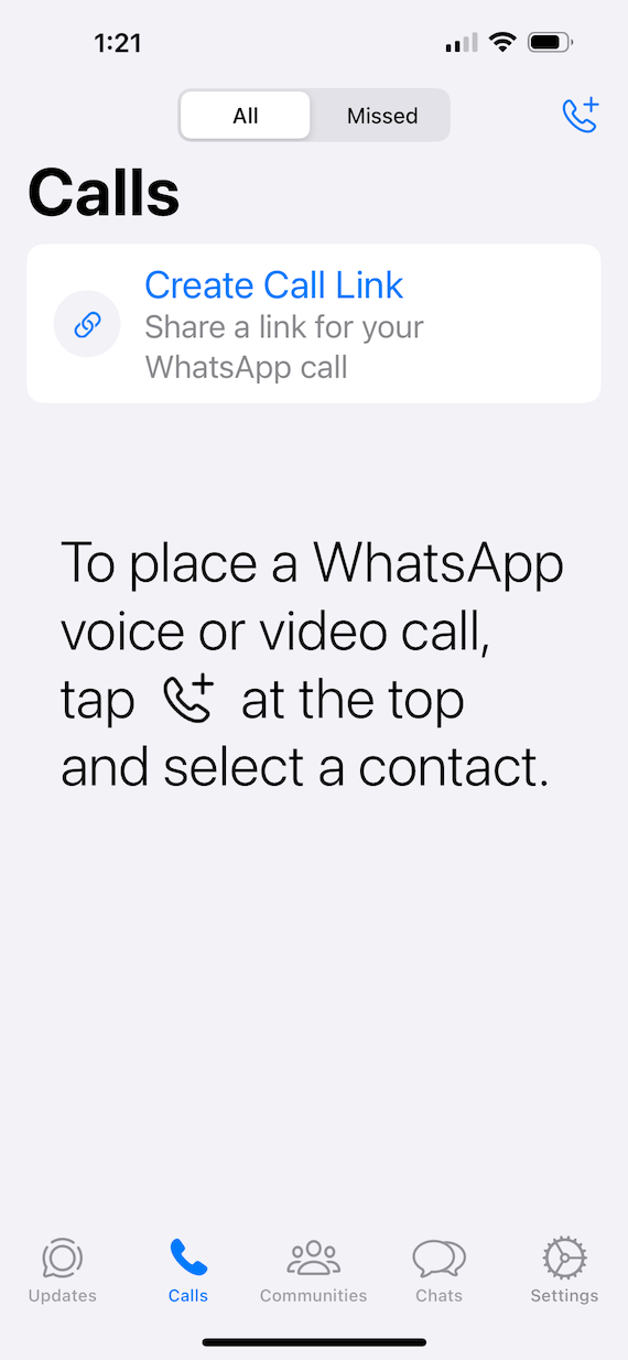 A screenshot of a WhatsApp voice call.