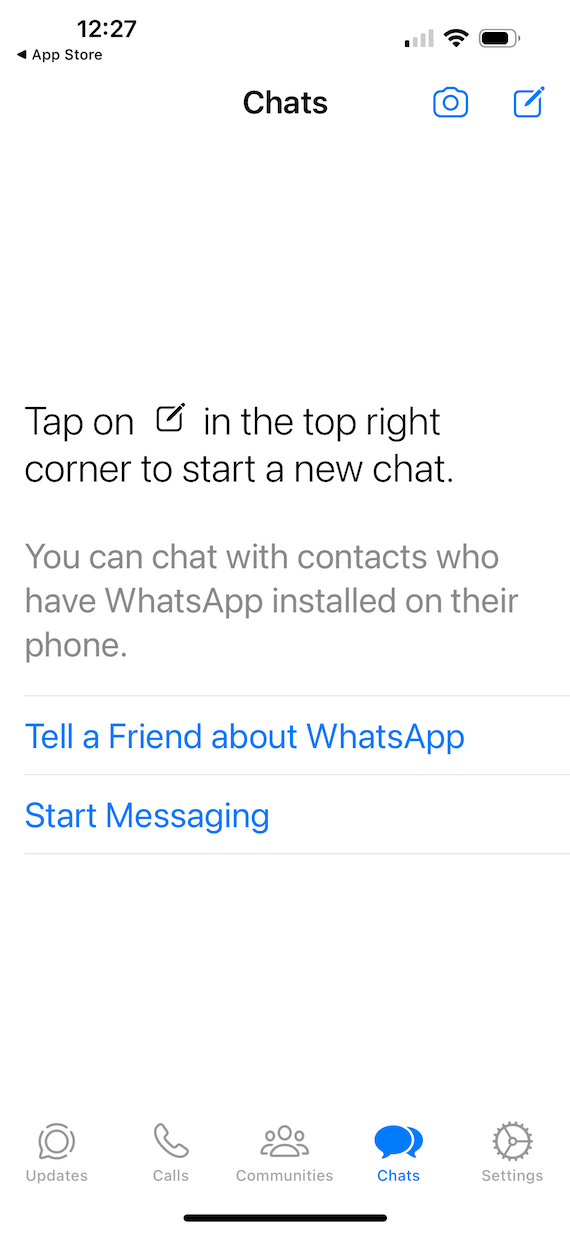 A screenshot of chats on WhatsApp.