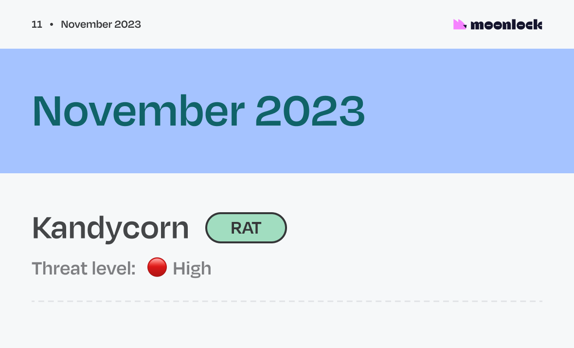 A year in malware: The biggest macOS malware threats in 2023, November Kandycorn RAT.