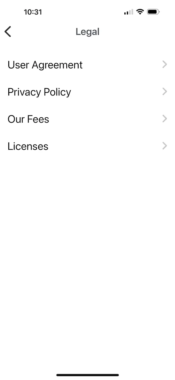 A screenshot of the legal agreement when linking a bank account to Venmo.