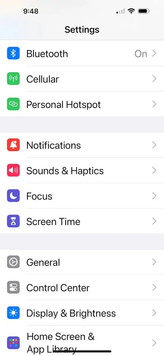 A screenshot showing how to check data usage on an iPhone.