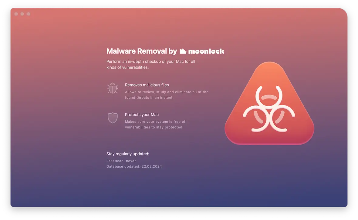 A screenshot showing how to clean trojan malware using CleanMyMac X.