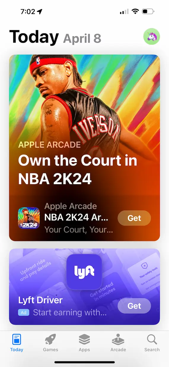 A screenshot of the Apple App Store.