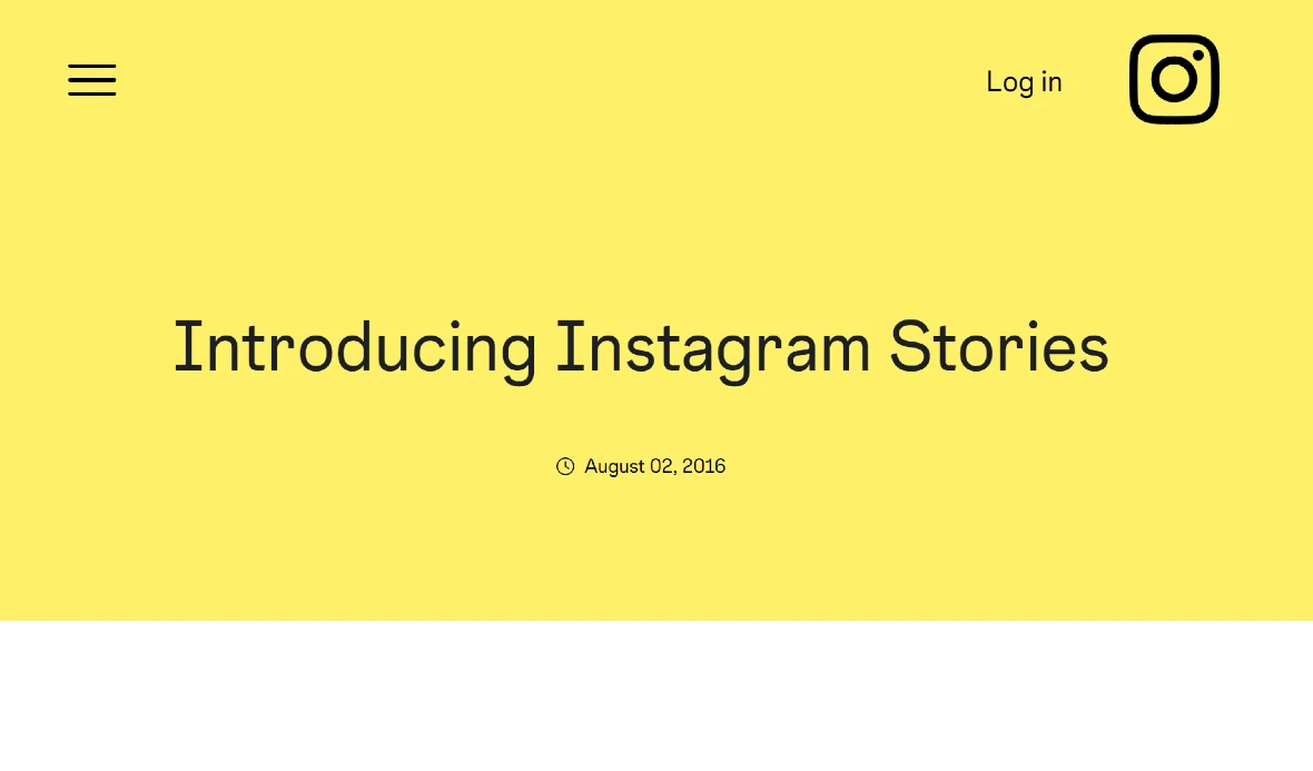 A screenshot of Instagram Stories, a feature Meta copied from Snapchat under their "copy, acquire, or kill" strategy.