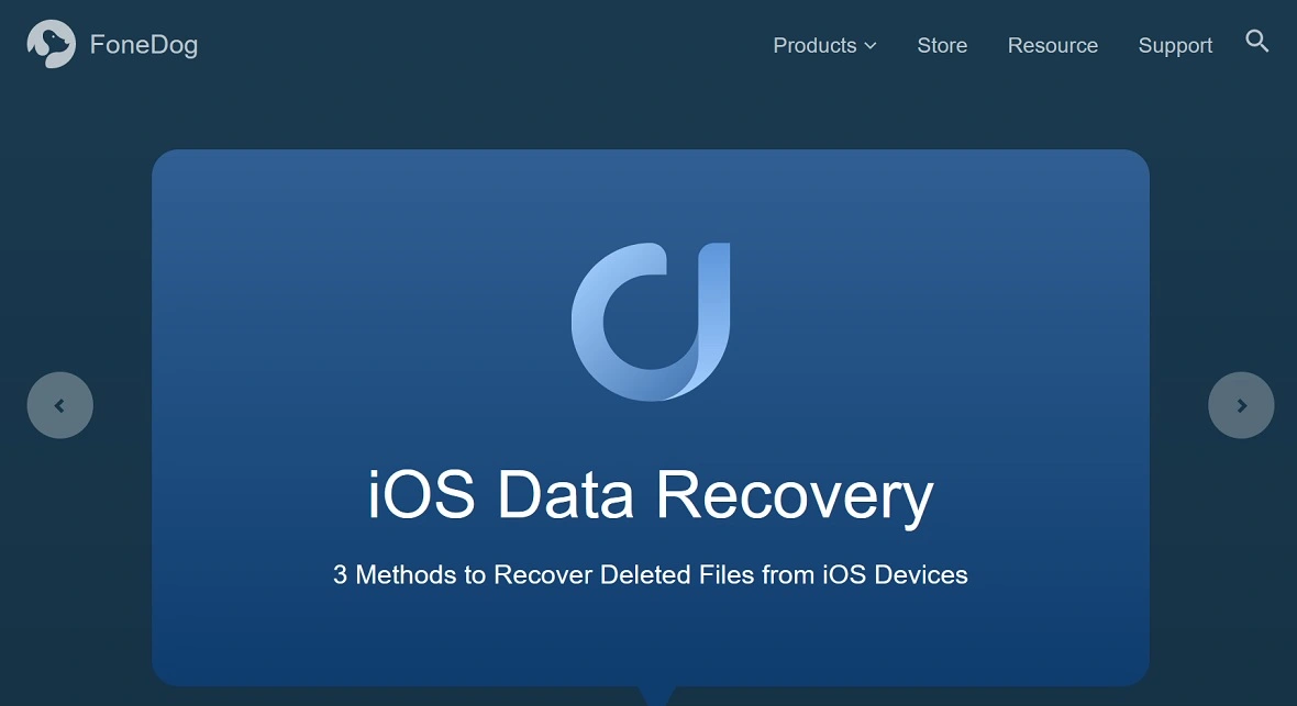 Image of Cuckoo malware-linked website FoneDog offers iOS Data Recovery, among other concerning downloads.