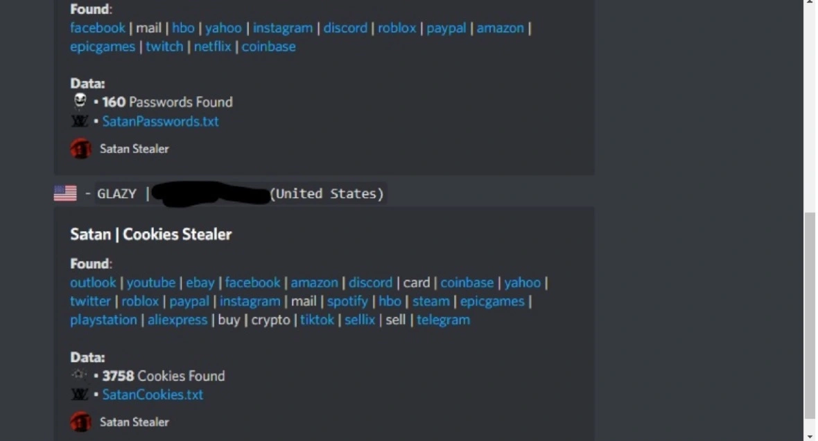 A screenshot showing images of SatanStealer on Github.