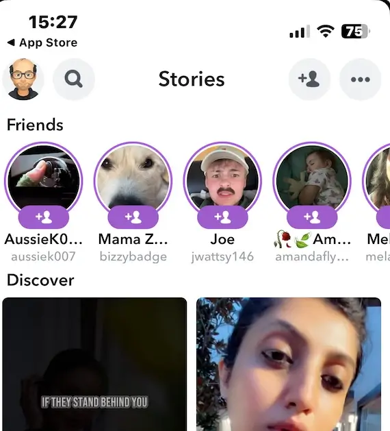 main page of snapchat image