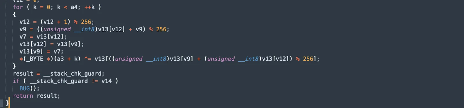 An image showing a snippet demonstrating SpectralBlur communication with C2 server using encryption.