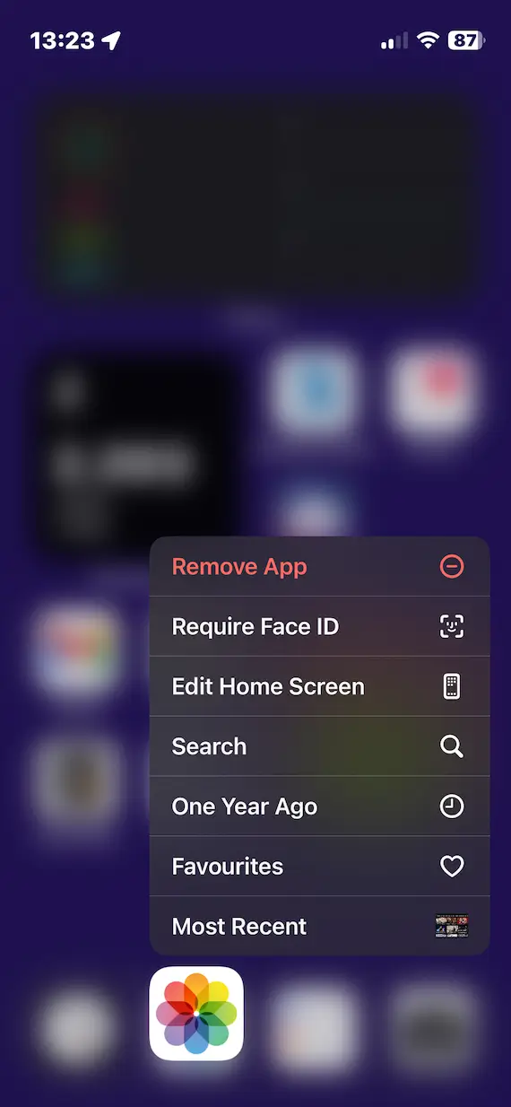 ios 18 locking apps screen with FaceID