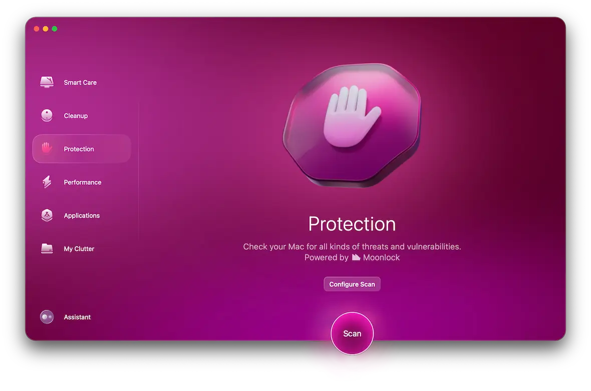 A screenshot of the CleanMyMac Protection interface.