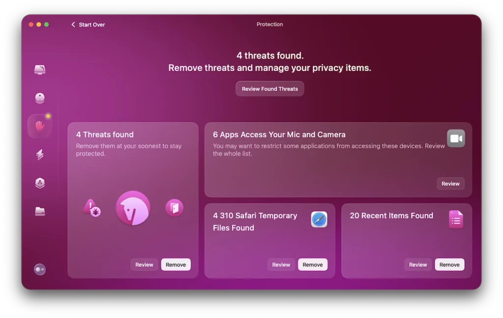 CleanMyMac protection interface (3) screenshot