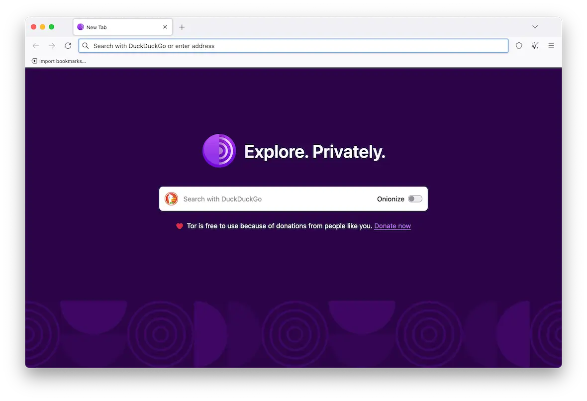 A screenshot of the Tor browser.