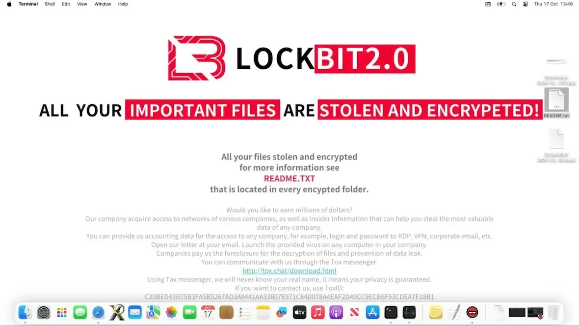 A screenshot of a ransomware ransom note from NotlockBit.