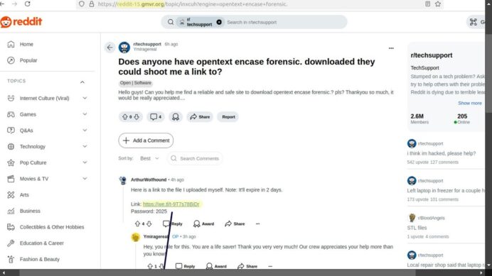Fake Reddit and WeTransfer pages are spreading stealer malware