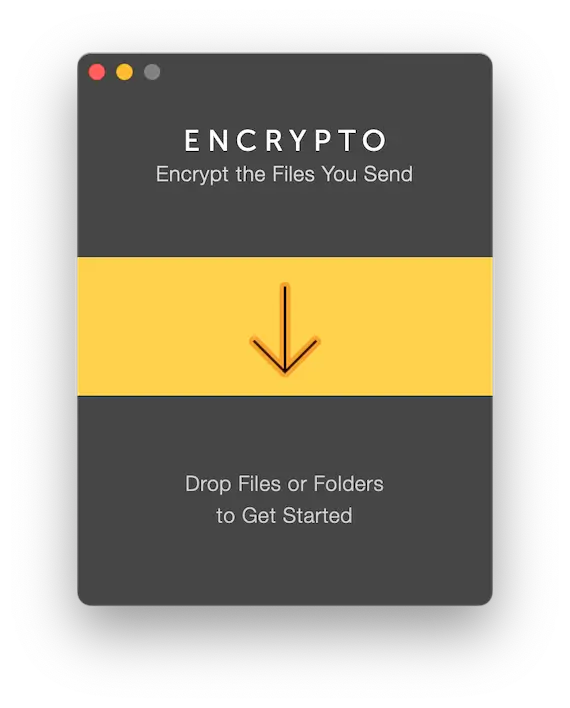 A screenshot of the Encrypto interface.