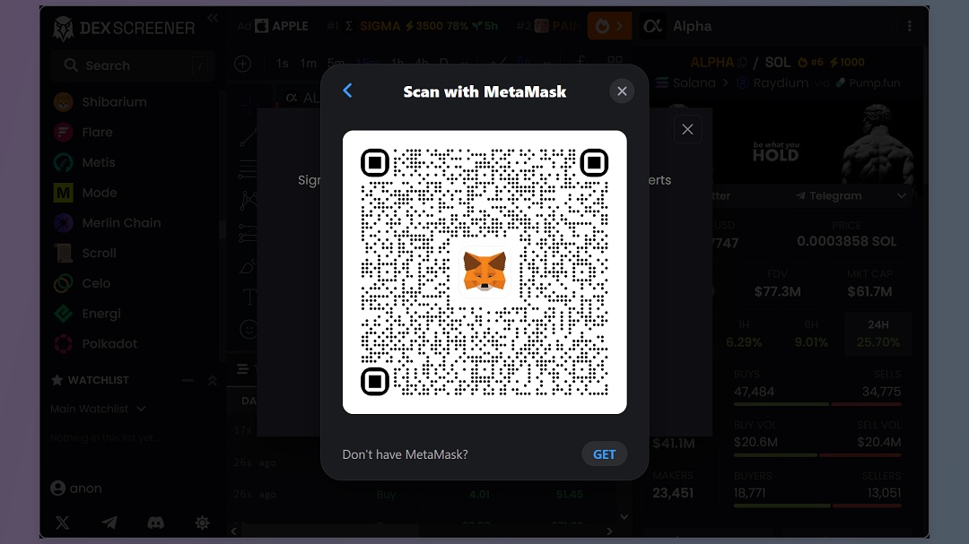 A screenshot Moonlock took of the QR function which Cyble identified.