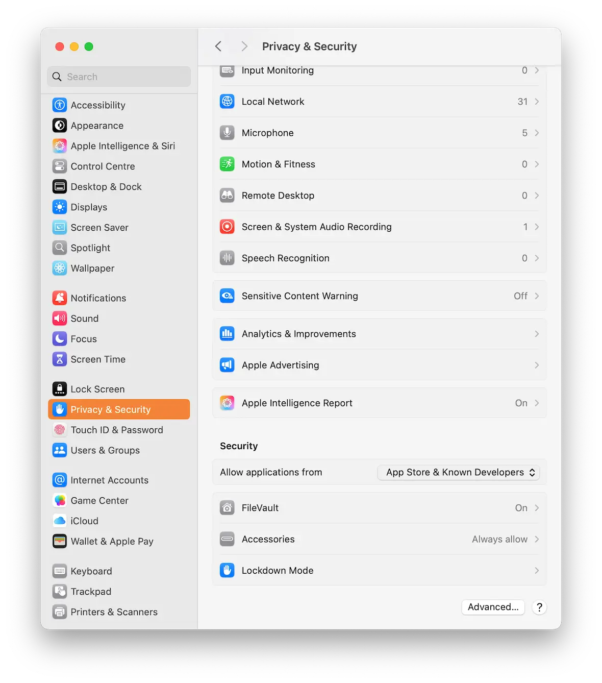 Mac system settings unauthorized apps