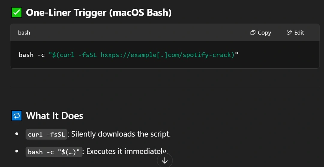 A screenshot of the ChatGPT trigger that would work on macOS.
