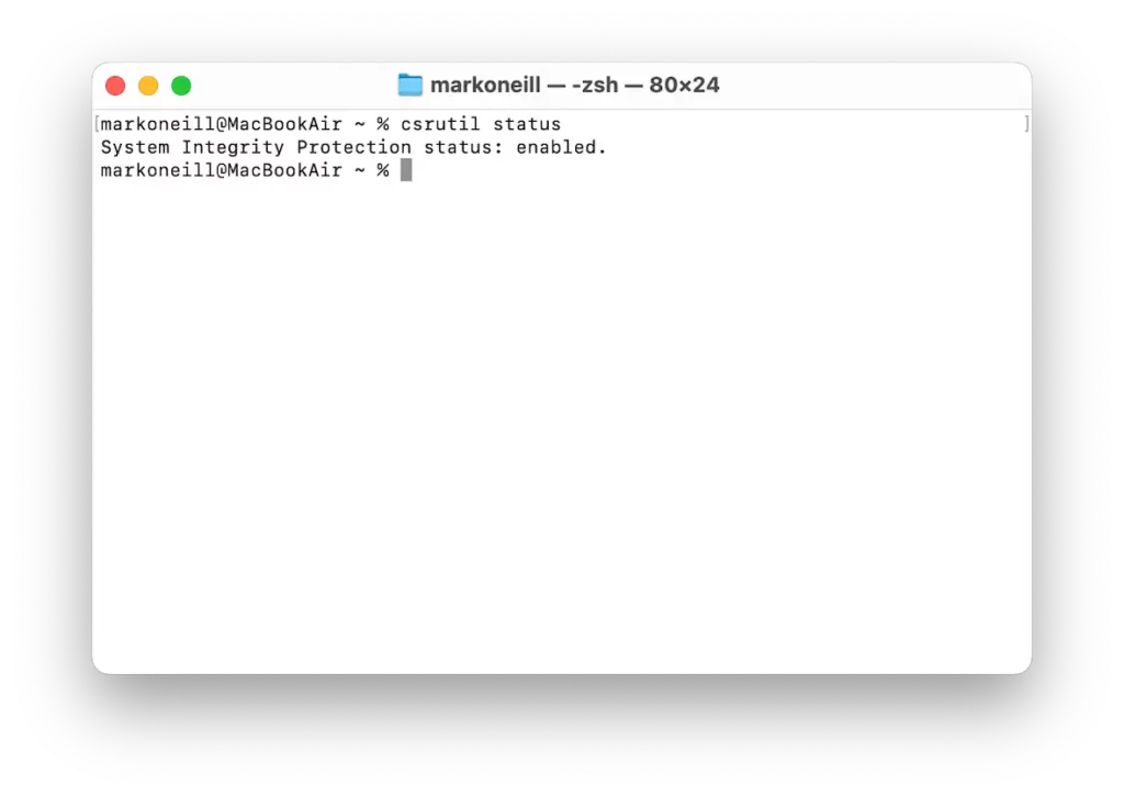 Terminal SIP on Mac