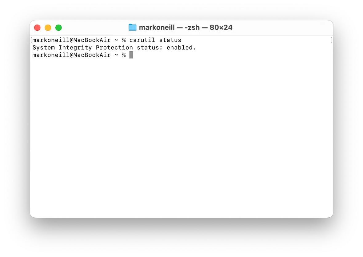 Terminal SIP on Mac