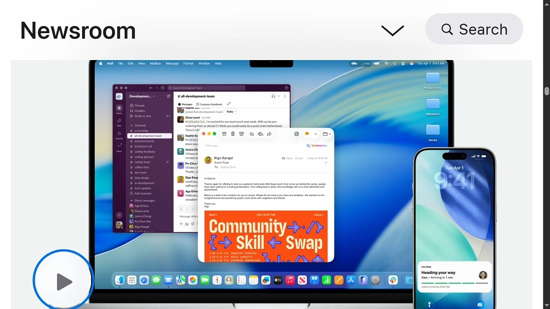 An image of a MacBook using macOS Tahoe.