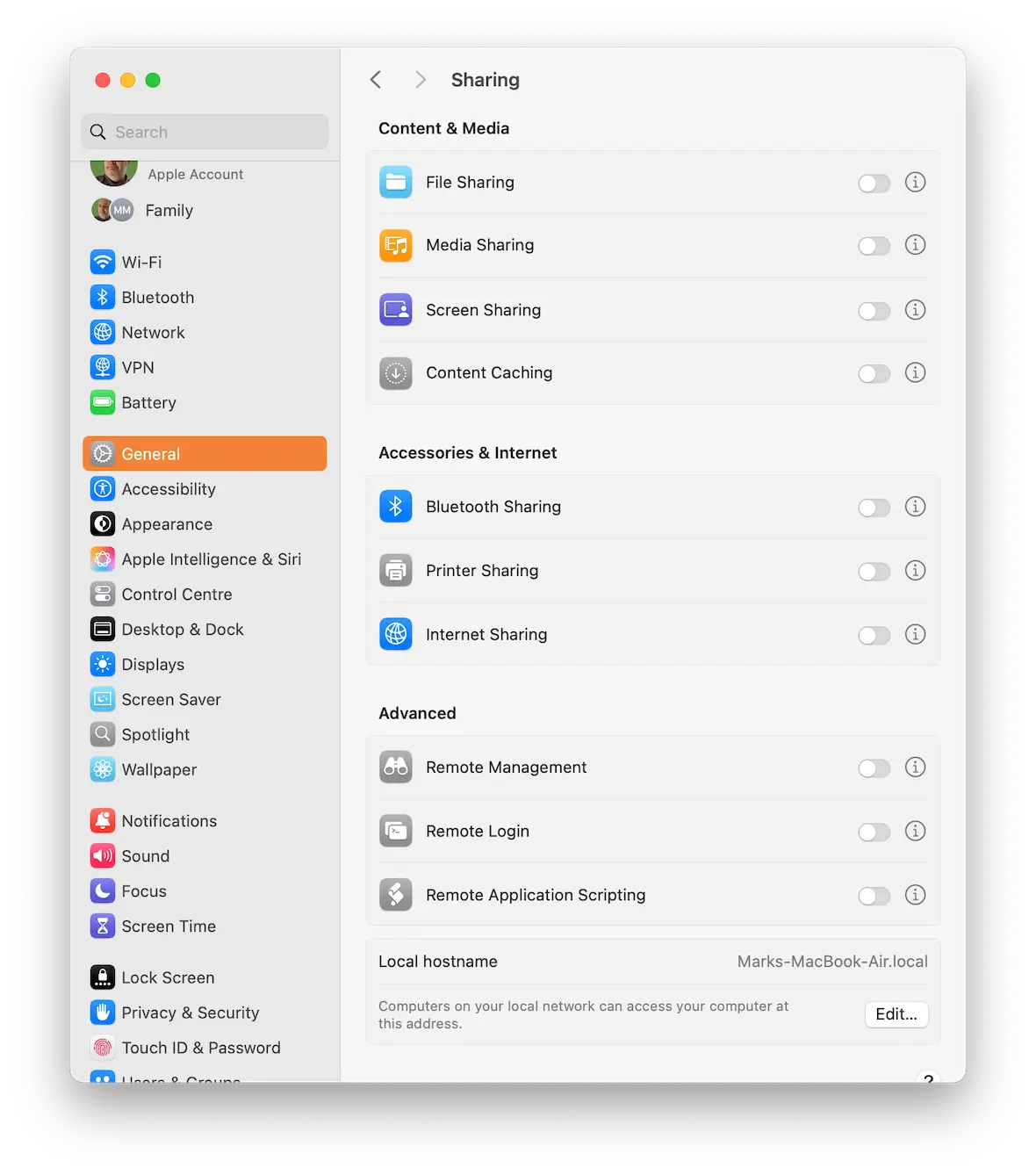 macOS disable sharing screenshot