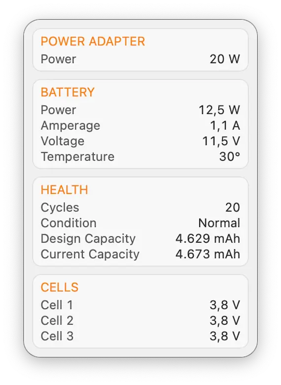 A screenshot of the iStat Menus device report in Setapp.