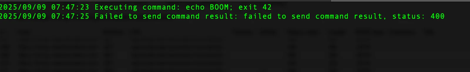 A screenshot showing the MacSync local execution output.