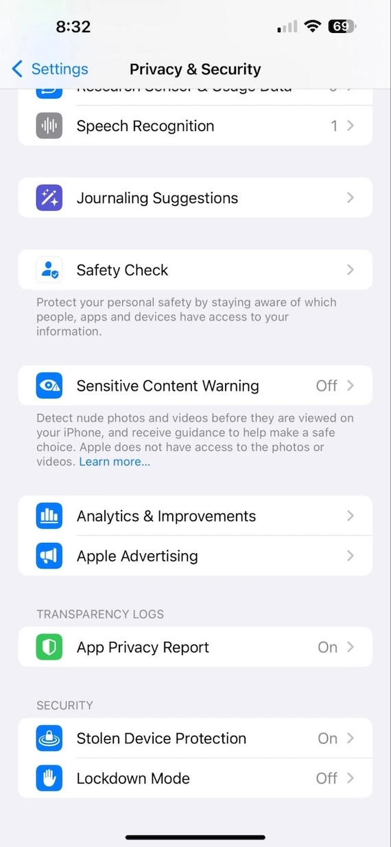 Check which apps are listening using the App Privacy Report