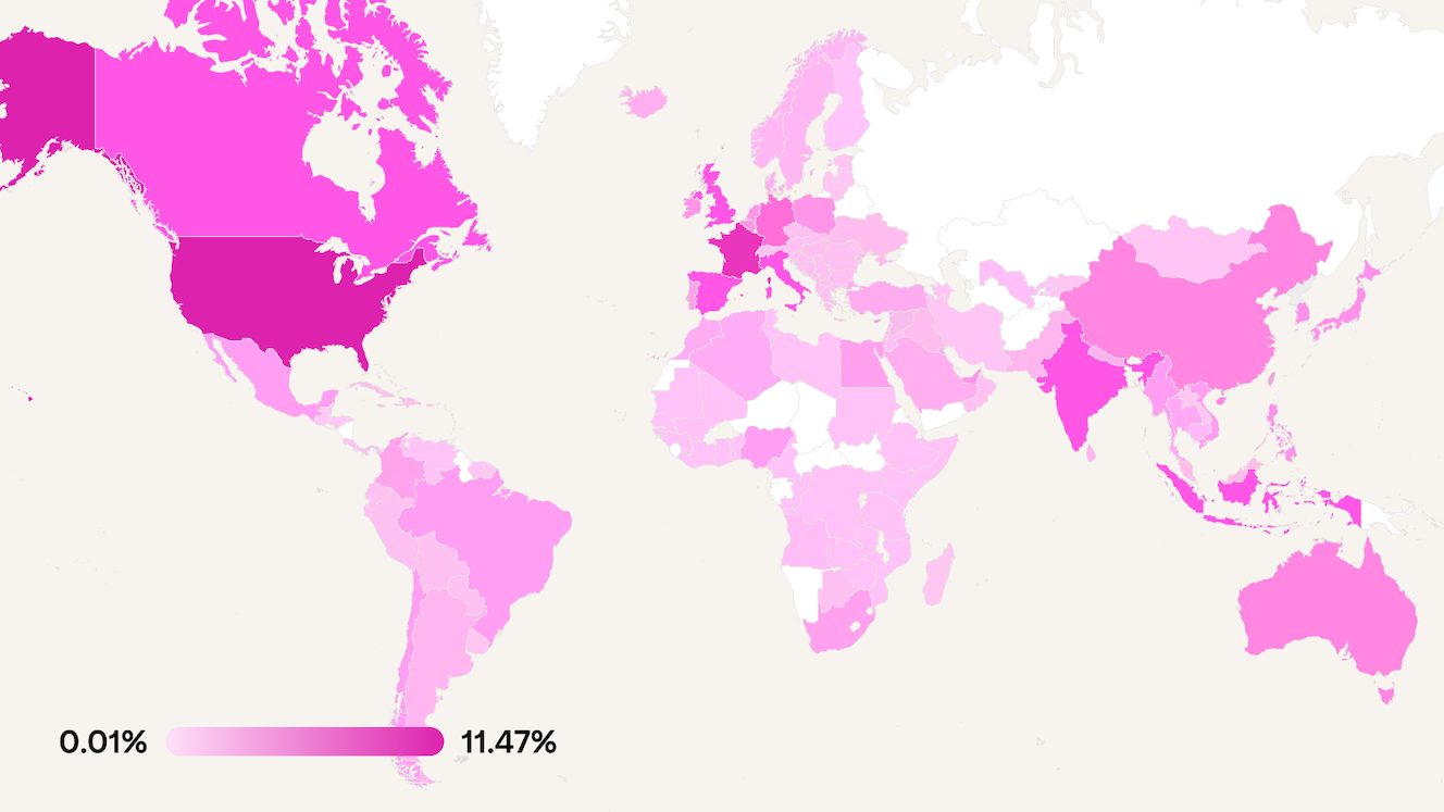 An image of a heatmap showing the distribution of the Atomic Stealer.