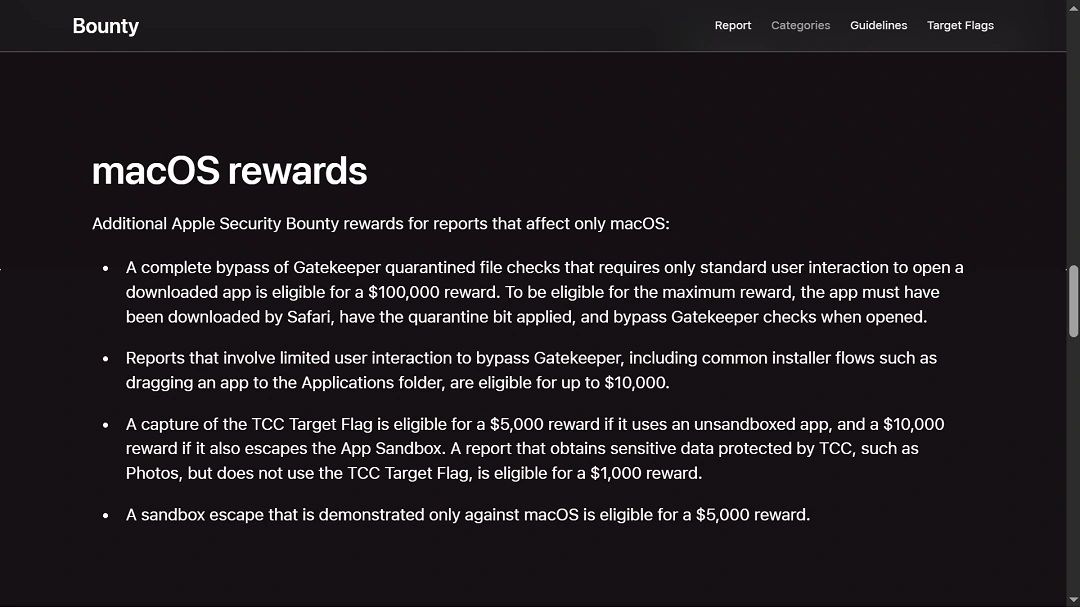 macOS rewards that have lower cash amounts now.