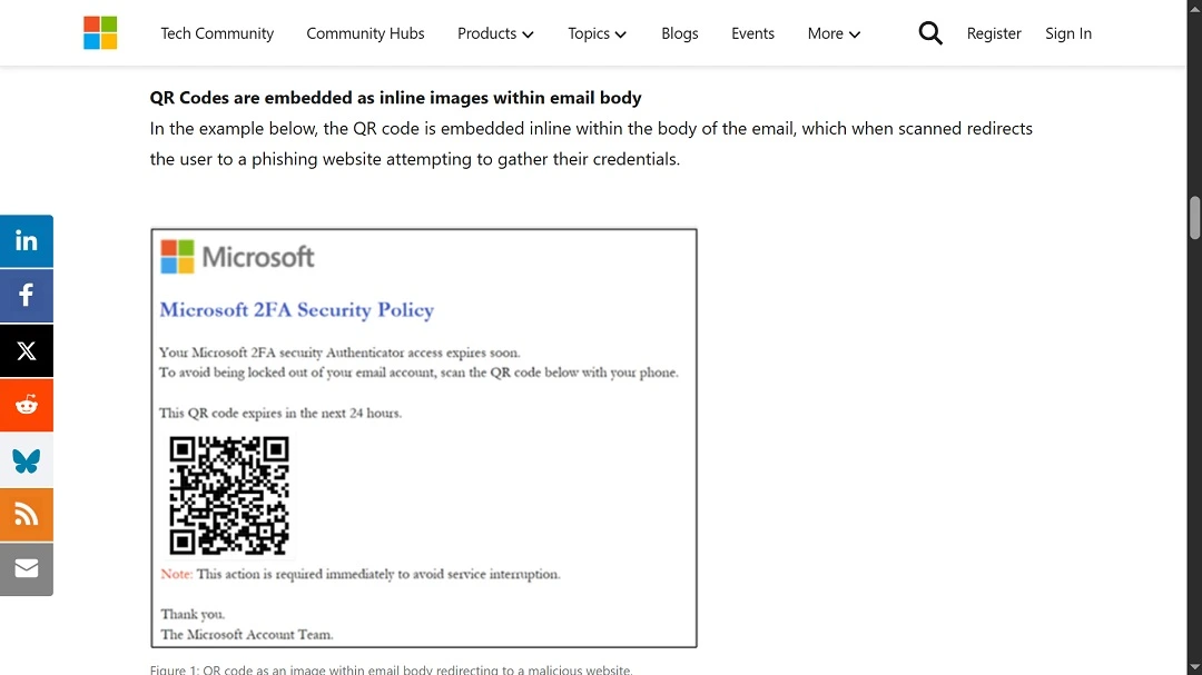 An image of a message from Microsoft.