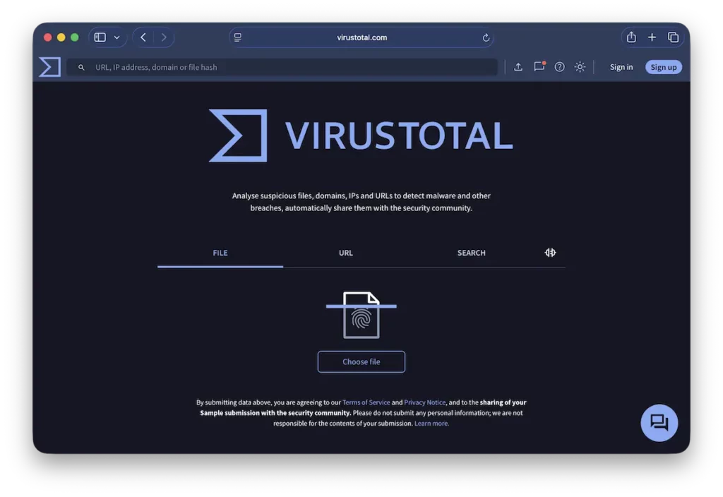 Steps to scan a PDF for a malware with VirusTotal