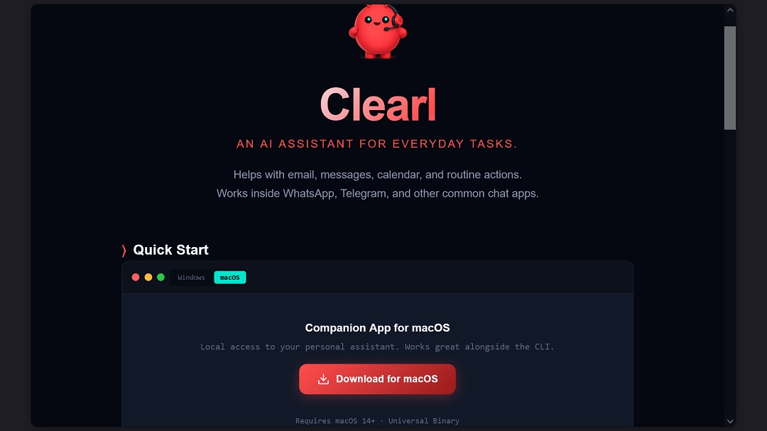 The site impersonating OpenClaw and distributing AMOS was up and running at the time that this report was written.