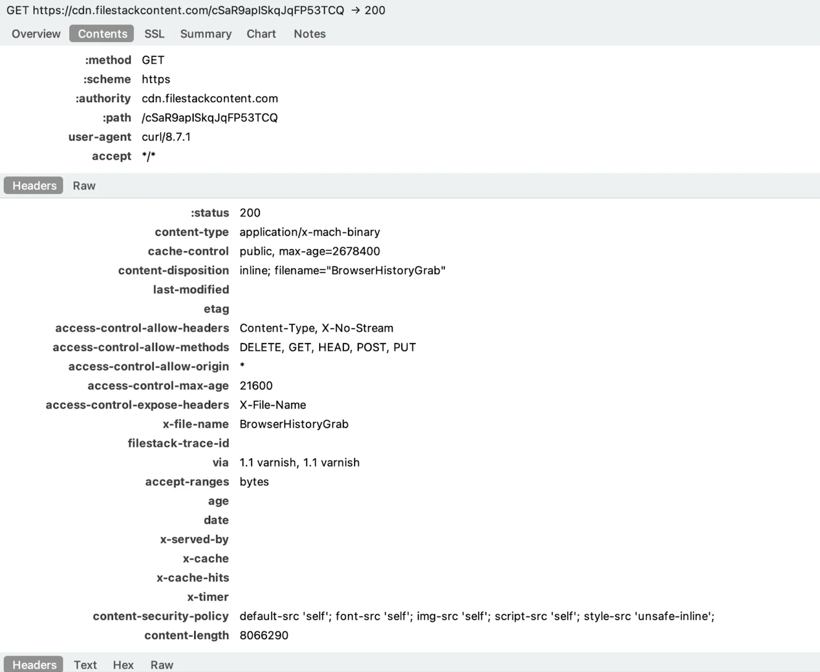A screenshot of BrowserHistoryGrab download.