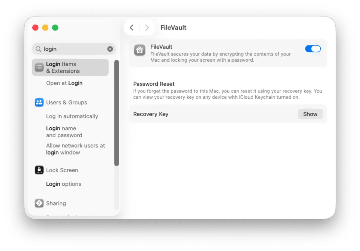FileVault on macOS