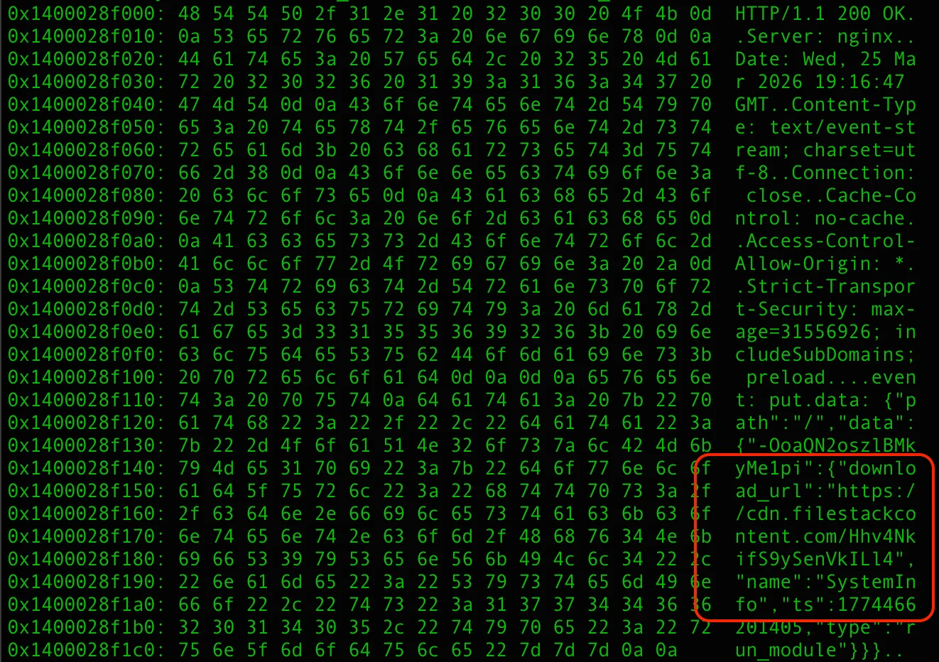 A screenshot showing a the filename of the module download.