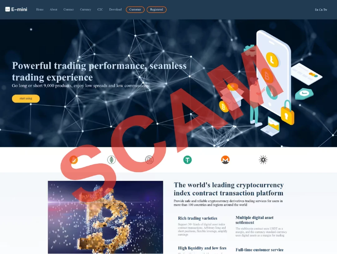 Coinbase shared this fake investment landing on their blog as an example of what these type of scams look like.