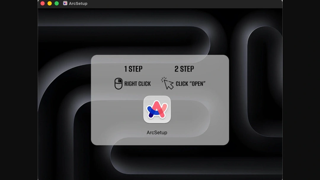 A screenshot showing "right-click to install" instructions, an example of social engineering.