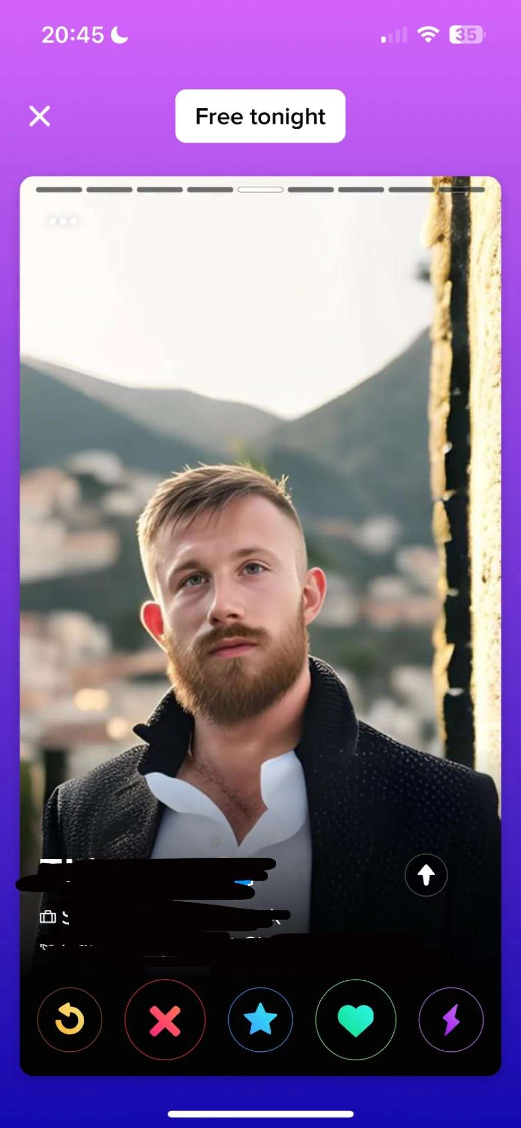 An example of an AI-generated image used as a profile picture on Tinder.