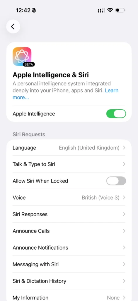 Apple-Intelligence-Siri-voice-assistant-settings