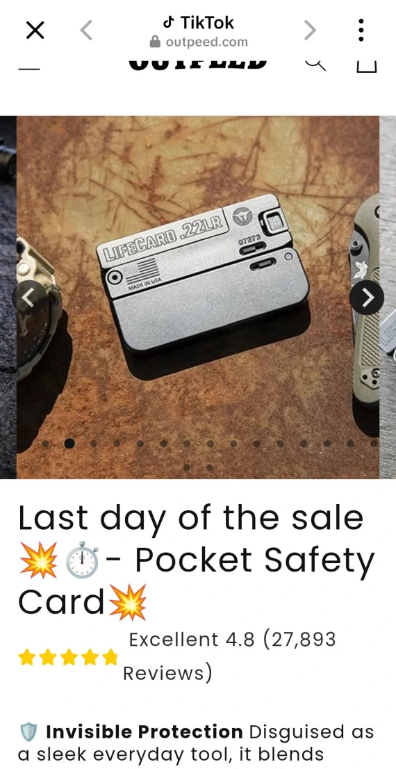 Another example of a fake TikTok Shop ad.
