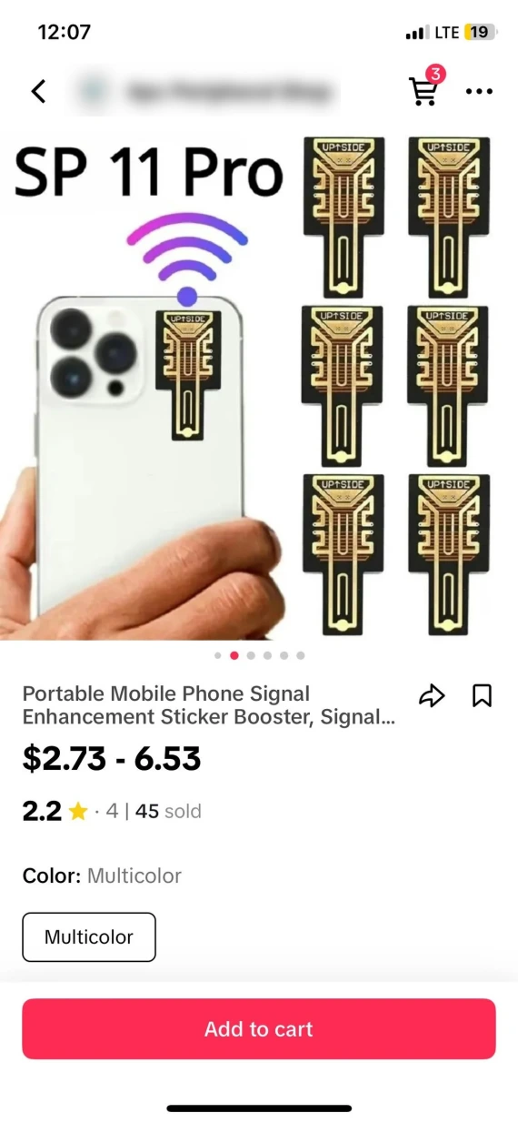 Fake electronics on TikTok Shop.