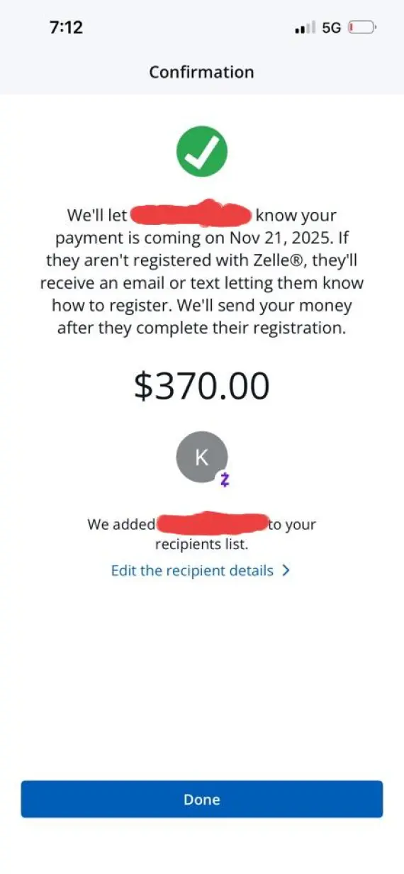 OfferUp Zelle payment scam.